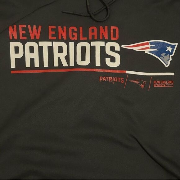 Nike Mens New England Patriots Pullover Hoodie Anthracite Gray XXL - Picture 3 of 9
